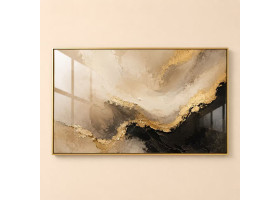 Aluminum Framed Crystal Porcelain Art